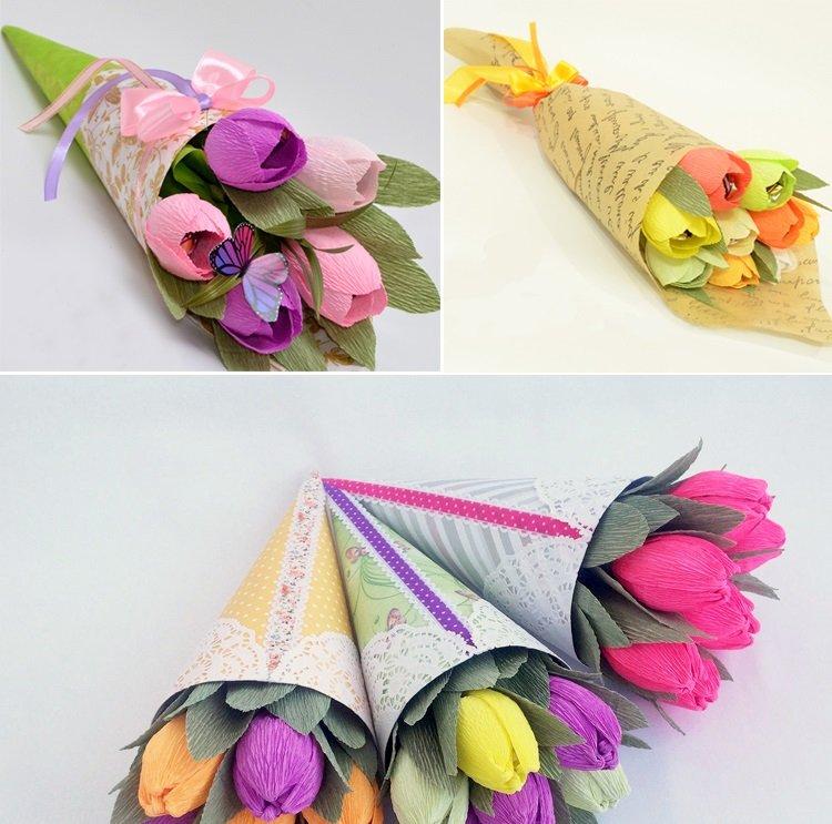 Krásne tulipány-kytice cukríkov pre domácich majstrov Krásne tulipány-kytice cukríkov pre domácich majstrov
