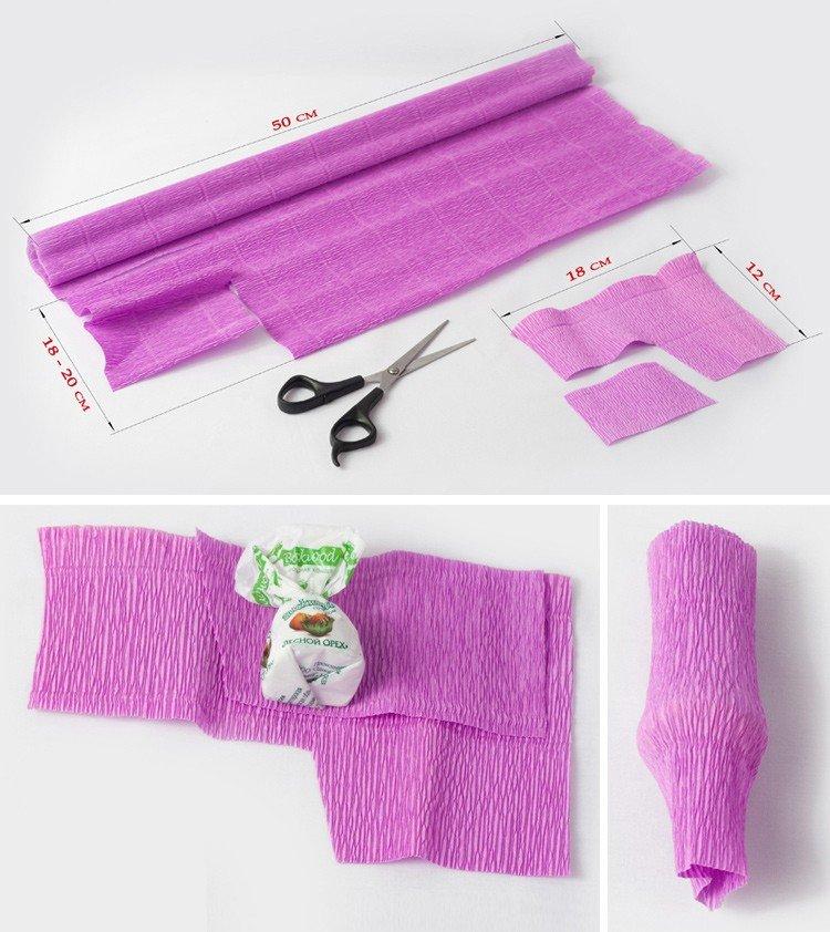 DIY sladká kytica sladkostí DIY sladká kytica sladkostí
