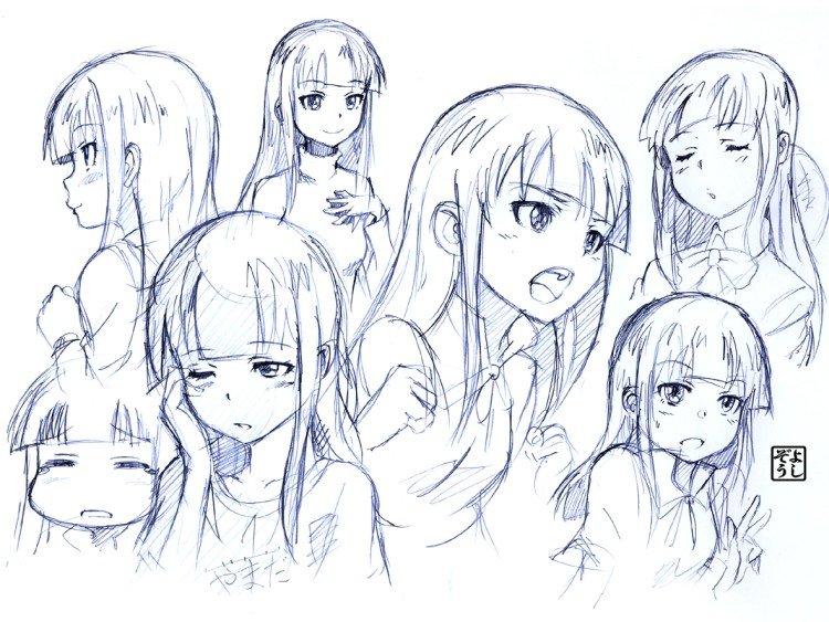 Postavy anime - Kresby, keď sa nudia Postavy anime - Kresby, keď sa nudia