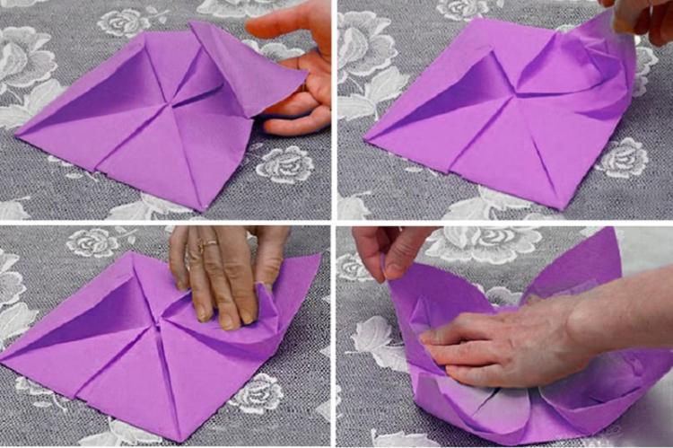 Lotus - DIY kvety na obrúsky Lotus - DIY kvety na obrúsky