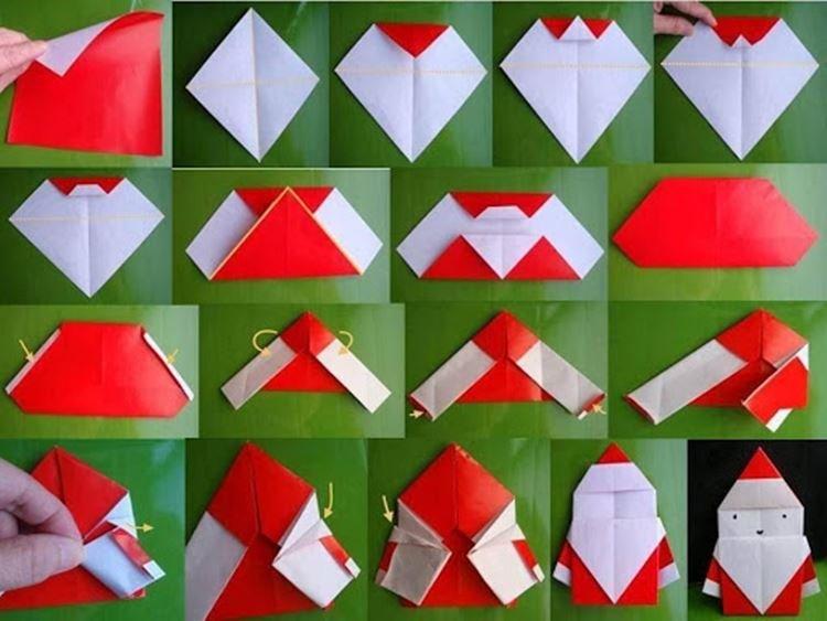 Ľahký origami Santa Claus z papiera vlastnými rukami Ľahký origami Santa Claus z papiera vlastnými rukami
