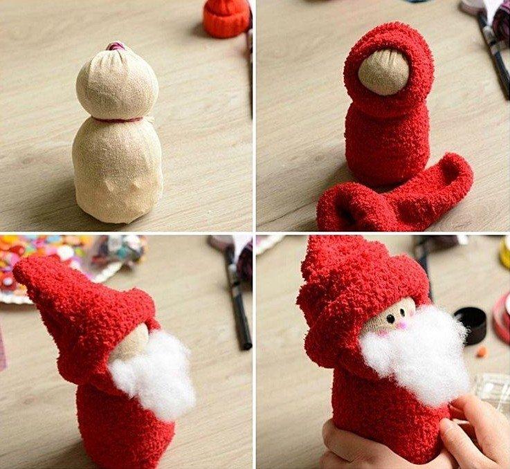 Santa Claus z ponožiek vlastnými rukami Santa Claus z ponožiek vlastnými rukami