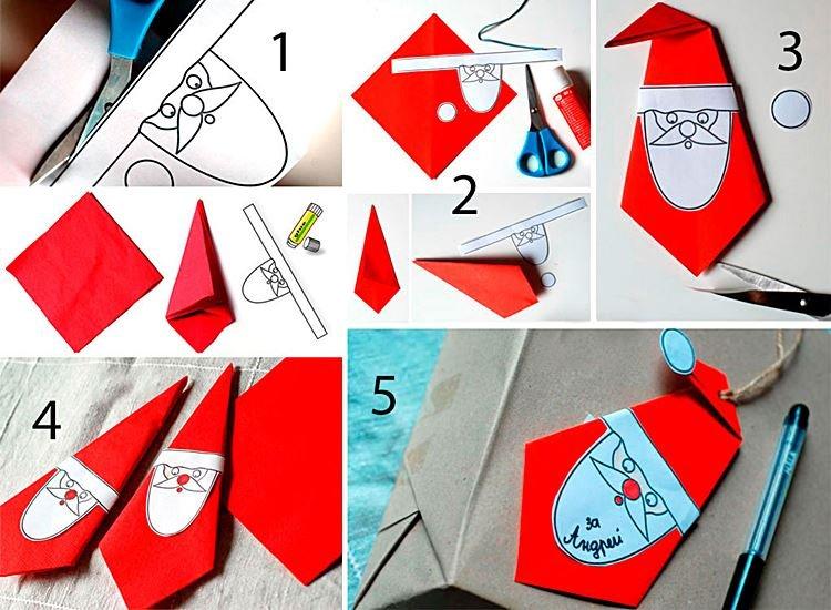 Origami Santa Claus z papiera vlastnými rukami do škôlky a školy Origami Santa Claus z papiera vlastnými rukami do škôlky a školy