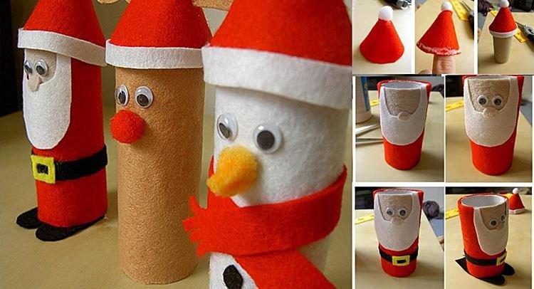 Santa Claus z kartónového rukávu vlastnými rukami do škôlky a školy Santa Claus z kartónového rukávu vlastnými rukami do škôlky a školy
