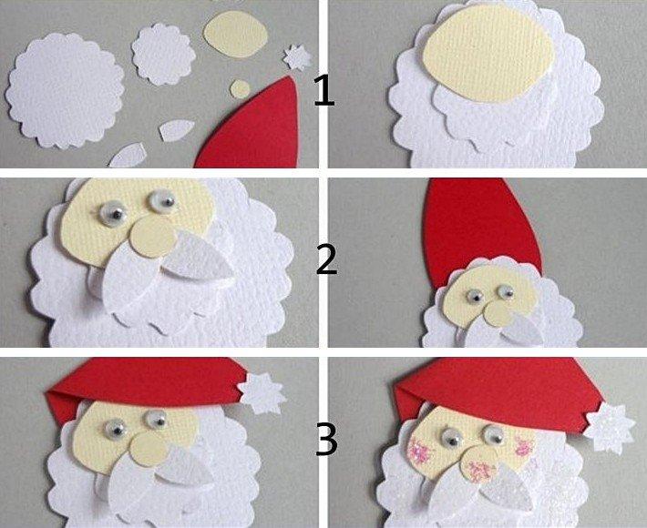 Santa Claus vo forme aplikácie urob si sám pre škôlku a školu Santa Claus vo forme aplikácie urob si sám pre škôlku a školu