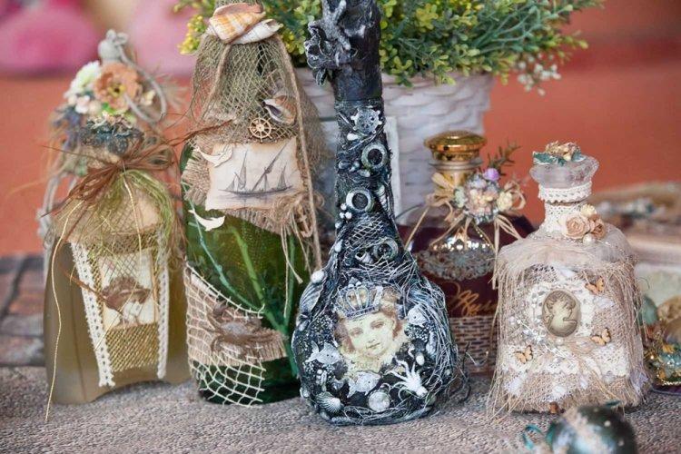 DIY dekor fľaše - fotografie a nápady DIY dekor fľaše - fotografie a nápady