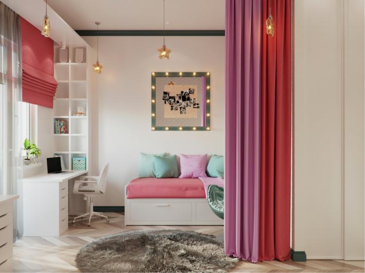 Gaišs bērnudārzs divām meitenēm