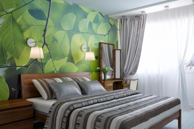 Spálňa 10 m² ekologický štýl - interiérový dizajn Spálňa 10 m² ekologický štýl - interiérový dizajn