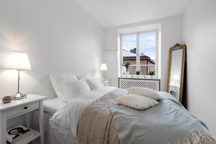 Biela spálňa 10 m² - Interiérový dizajn Biela spálňa 10 m² - Interiérový dizajn