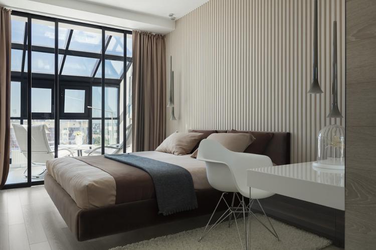 Guļamistabas dizains ar terasi