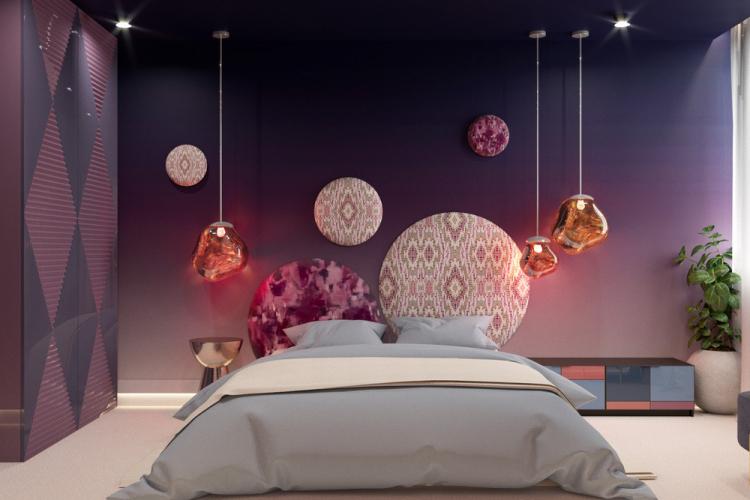 Gaišs guļamistabas dizains