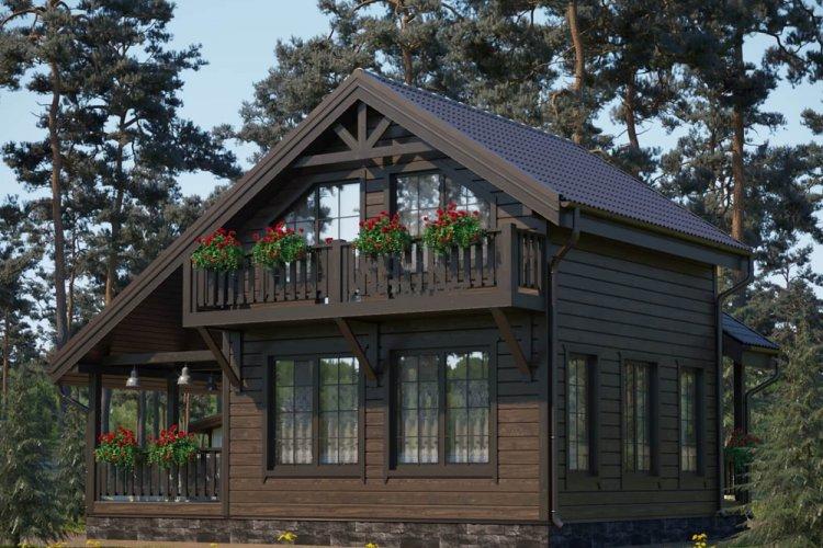 Dom v škandinávskom štýle s balkónom - projekty a fotografie Dom v škandinávskom štýle s balkónom - projekty a fotografie