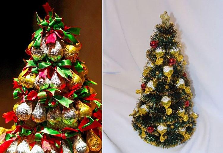 DIY vianočný stromček vyrobený zo sladkostí - fotografie a nápady DIY vianočný stromček vyrobený zo sladkostí - fotografie a nápady