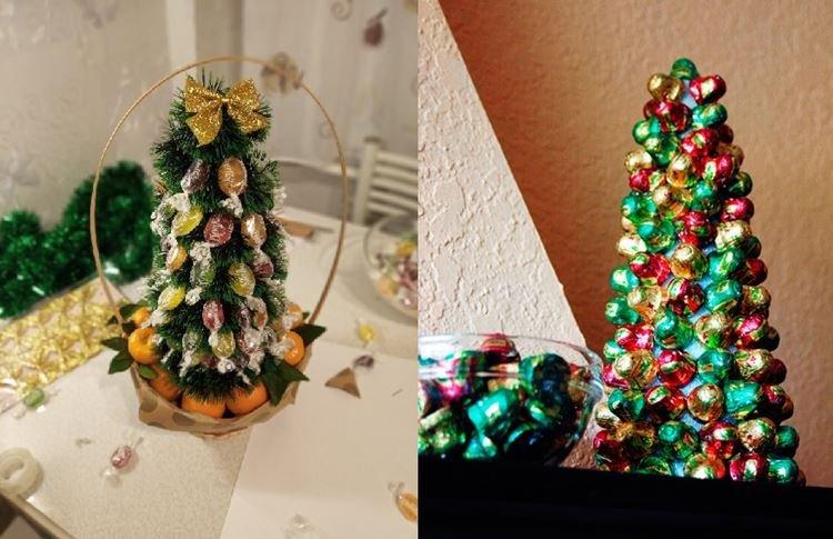 DIY vianočný stromček vyrobený zo sladkostí - fotografie a nápady DIY vianočný stromček vyrobený zo sladkostí - fotografie a nápady