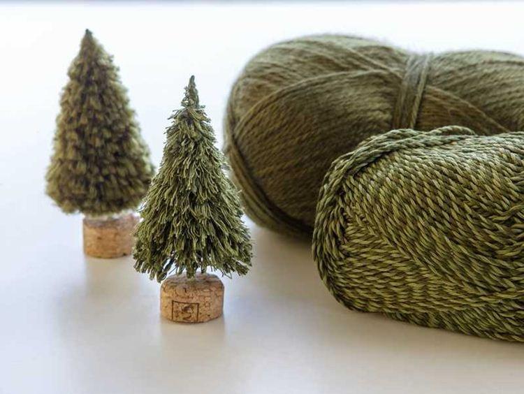 DIY vianočný stromček vyrobený z nití - fotografie a nápady DIY vianočný stromček vyrobený z nití - fotografie a nápady