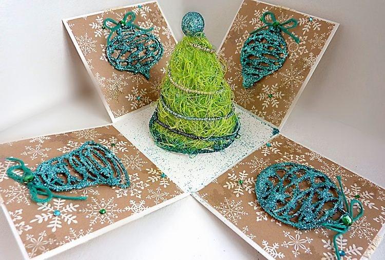 DIY vianočný stromček vyrobený z nití - fotografie a nápady DIY vianočný stromček vyrobený z nití - fotografie a nápady