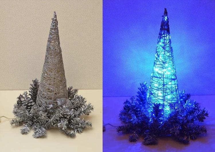 DIY vianočný stromček vyrobený z nití - fotografie a nápady DIY vianočný stromček vyrobený z nití - fotografie a nápady