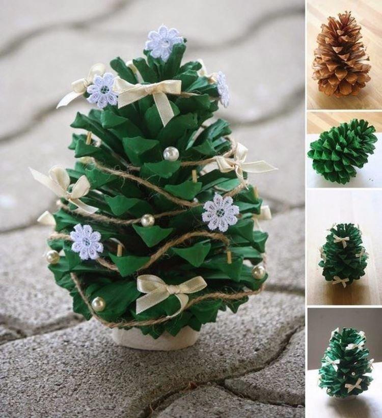 DIY jednokónový vianočný stromček DIY jednokónový vianočný stromček