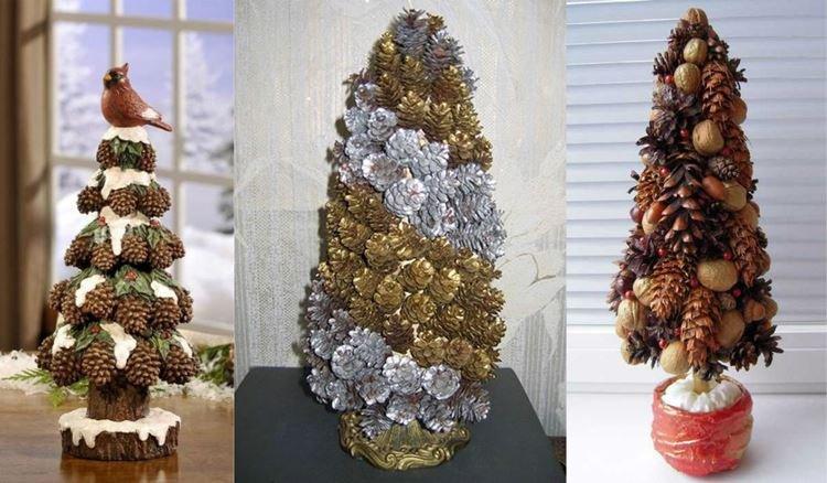 DIY vianočný stromček zo šišiek - fotky a nápady DIY vianočný stromček zo šišiek - fotky a nápady
