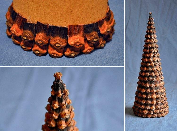 DIY vianočný stromček zo šišiek - fotky a nápady DIY vianočný stromček zo šišiek - fotky a nápady