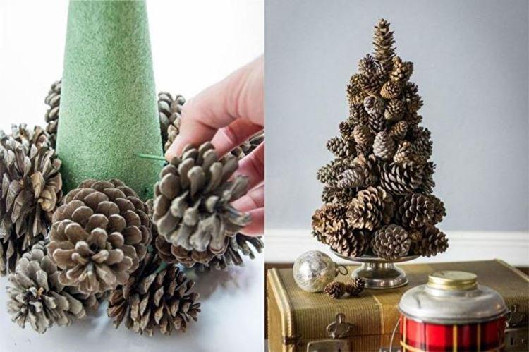 DIY vianočný stromček zo šišiek - fotky a nápady DIY vianočný stromček zo šišiek - fotky a nápady