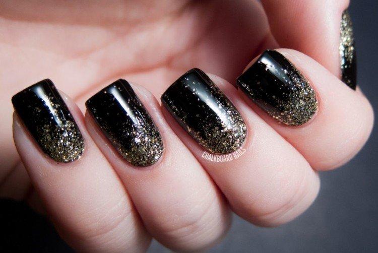 Glitter stretch manikúra Glitter stretch manikúra