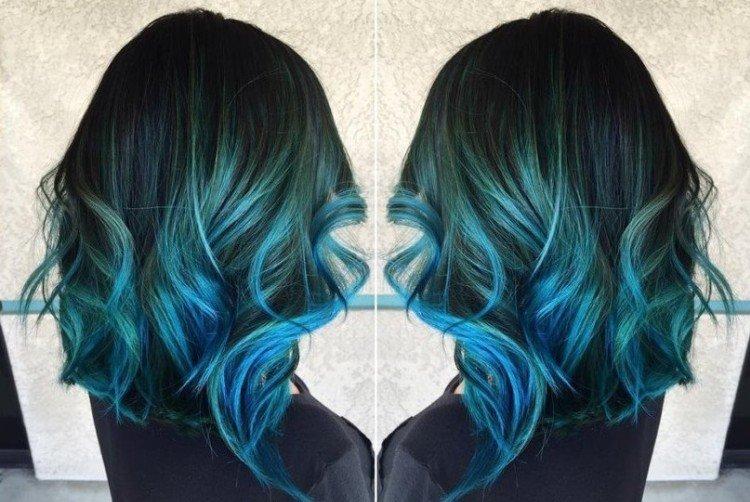 Farebná balayage pre tmavé vlasy Farebná balayage pre tmavé vlasy
