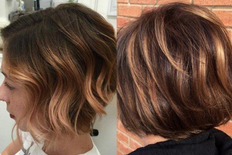 Balayage pre krátke tmavé vlasy Balayage pre krátke tmavé vlasy