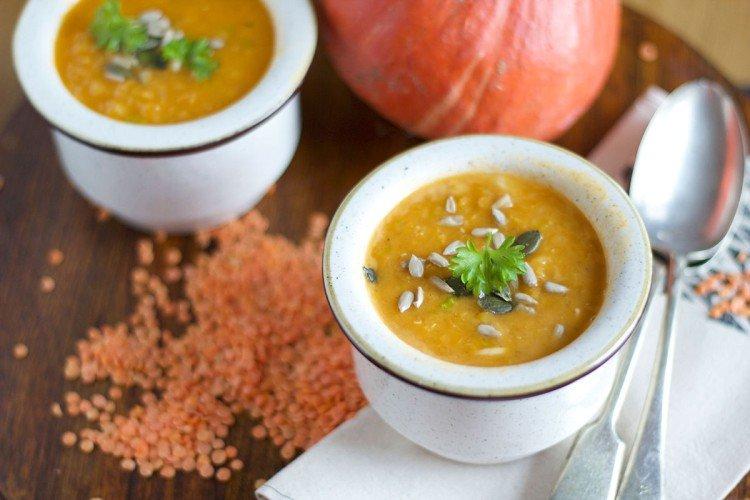 Lentil soup with pumpkin Lentil soup with pumpkin