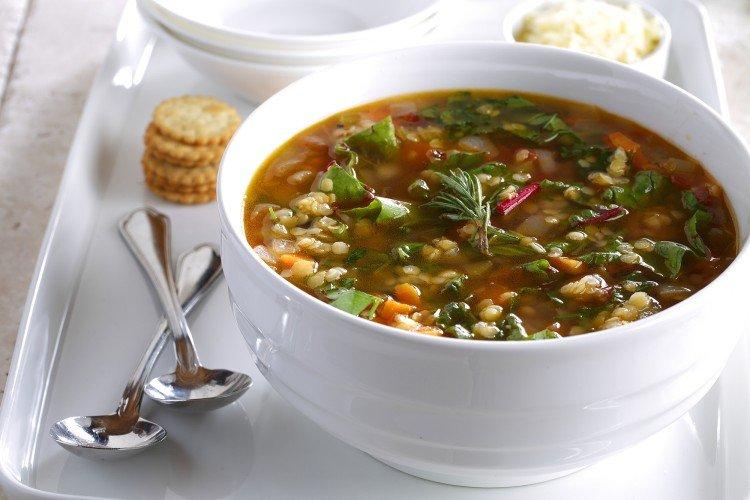 Lentil soup with noodles and raisins Lentil soup with noodles and raisins