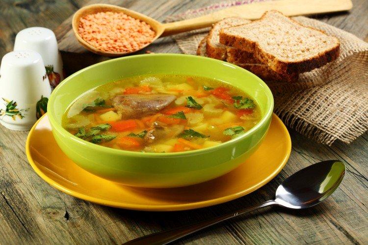 Lentil and chicken heart soup Lentil and chicken heart soup