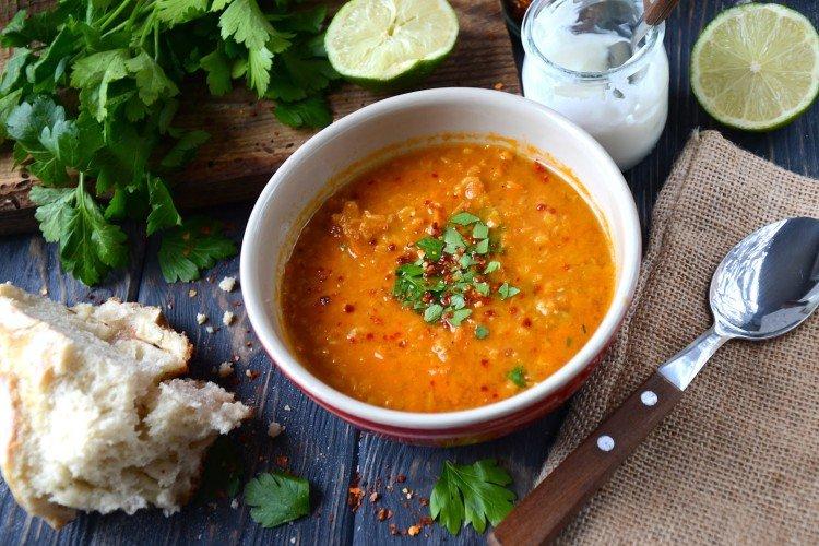 Lentil soup with tomatoes Lentil soup with tomatoes