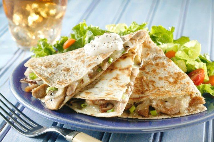 10 skaniausių vištienos quesadilla receptų