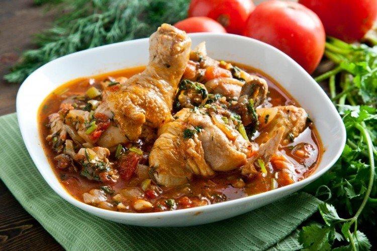 Georgian chicken chakhokhbili Georgian chicken chakhokhbili