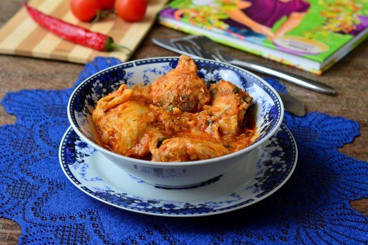 Chicken chakhokhbili in a slow cooker Chicken chakhokhbili in a slow cooker