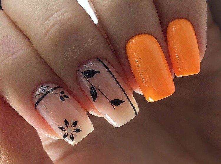 Orange manicure Orange manicure