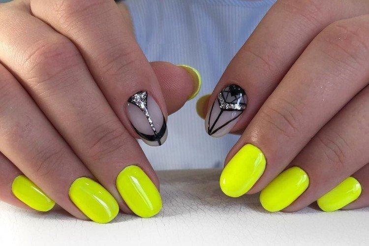 Yellow manicure Yellow manicure