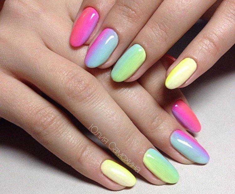 Rainbow manicure Rainbow manicure