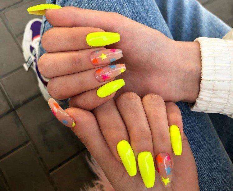 Bright manicure for long nails Bright manicure for long nails