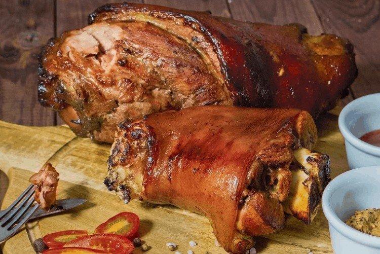 Pečené bravčové koleno v cideri Pečené bravčové koleno v cideri