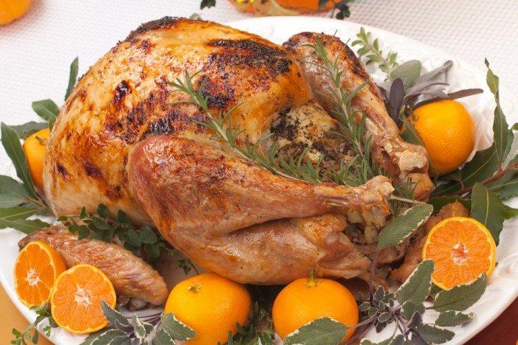 Turecko so slaninou a citrusmi Turecko so slaninou a citrusmi