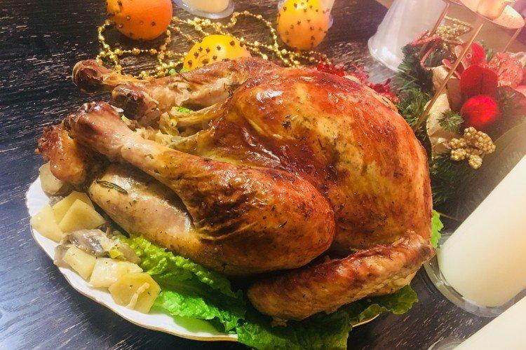Turecko plnené zemiakmi a hubami Turecko plnené zemiakmi a hubami
