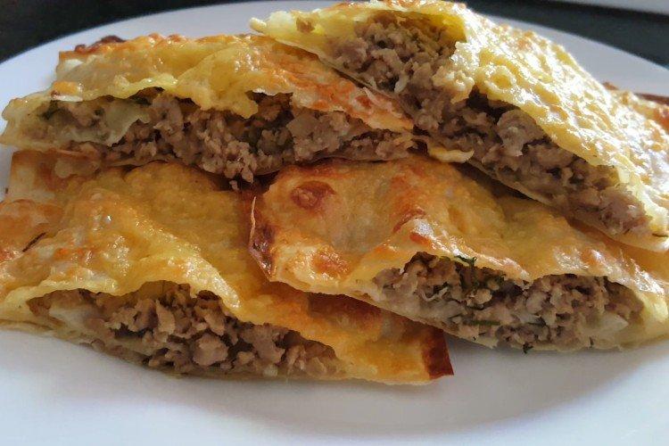 Lavash pies with minced meat in the oven Lavash pies with minced meat in the oven