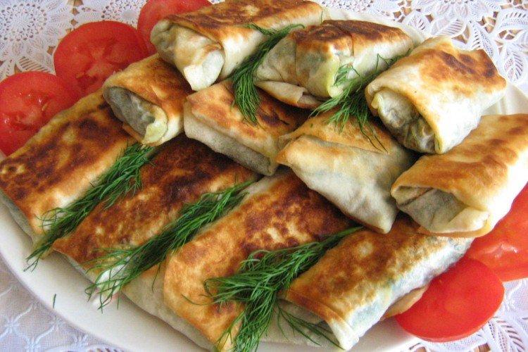 Lavash pies with mushrooms Lavash pies with mushrooms