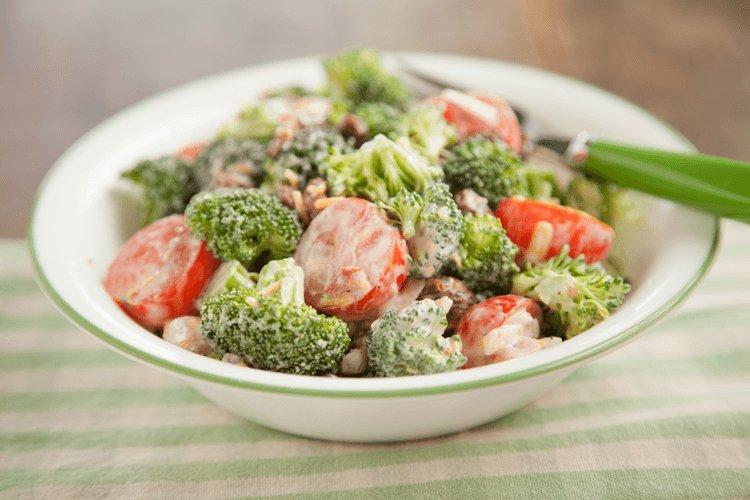 Salad with broccoli and cherry tomatoes Salad with broccoli and cherry tomatoes
