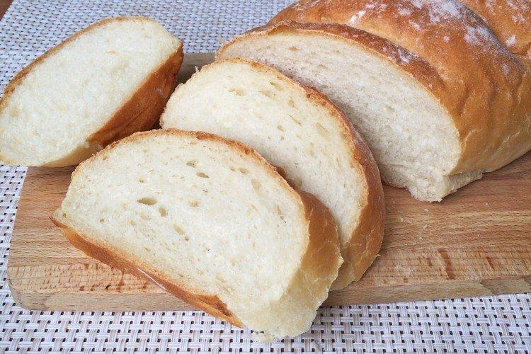 Bread with fresh yeast in the oven Bread with fresh yeast in the oven