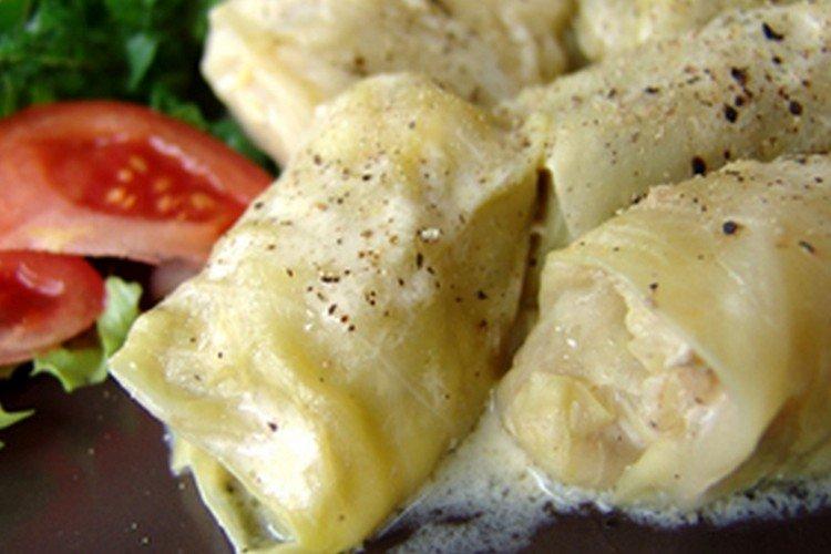 Kapusta plnená pekingskou kapustou s tvarohom Kapusta plnená pekingskou kapustou s tvarohom