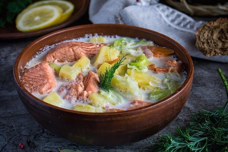 Finnish trout fish soup Finnish trout fish soup