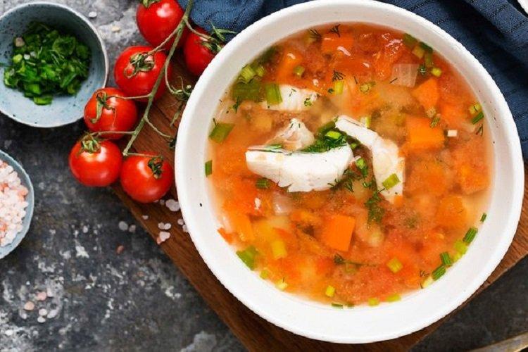 Fish soup with trout and tomatoes Fish soup with trout and tomatoes