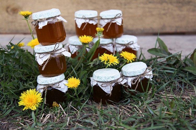 Púpavový džem s čerešňovými listami Púpavový džem s čerešňovými listami